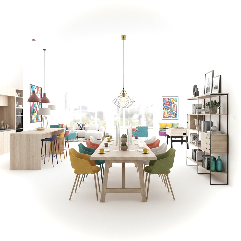 Modern co-living interior in Los Angeles